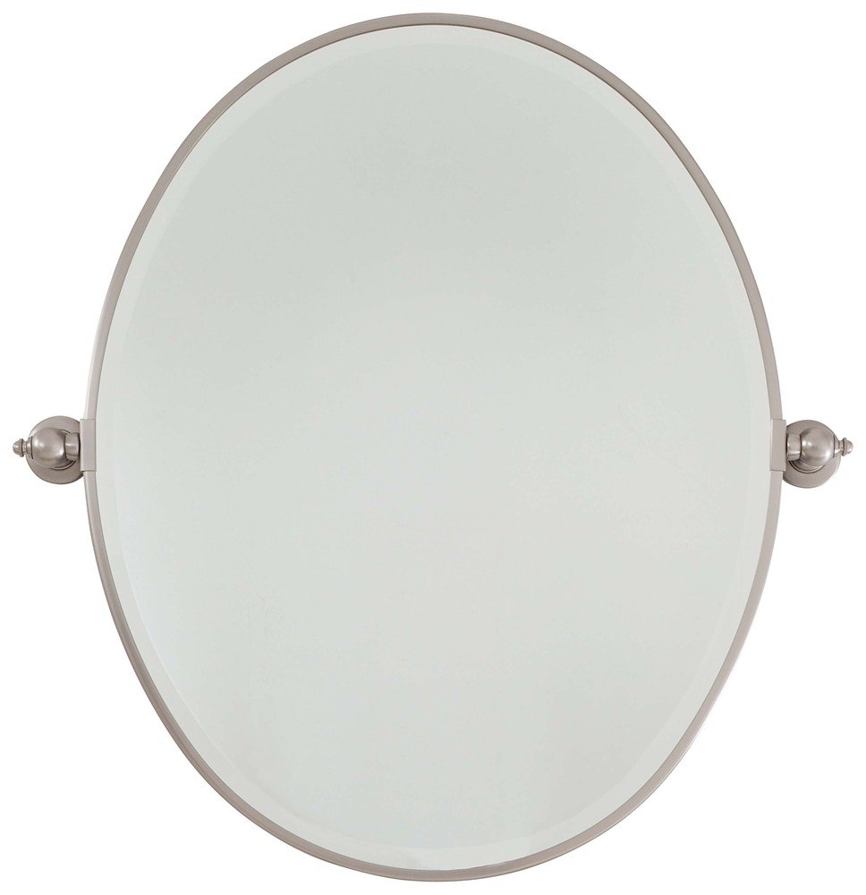 Pivoting Mirrors - Large Oval Mirror - Beveled