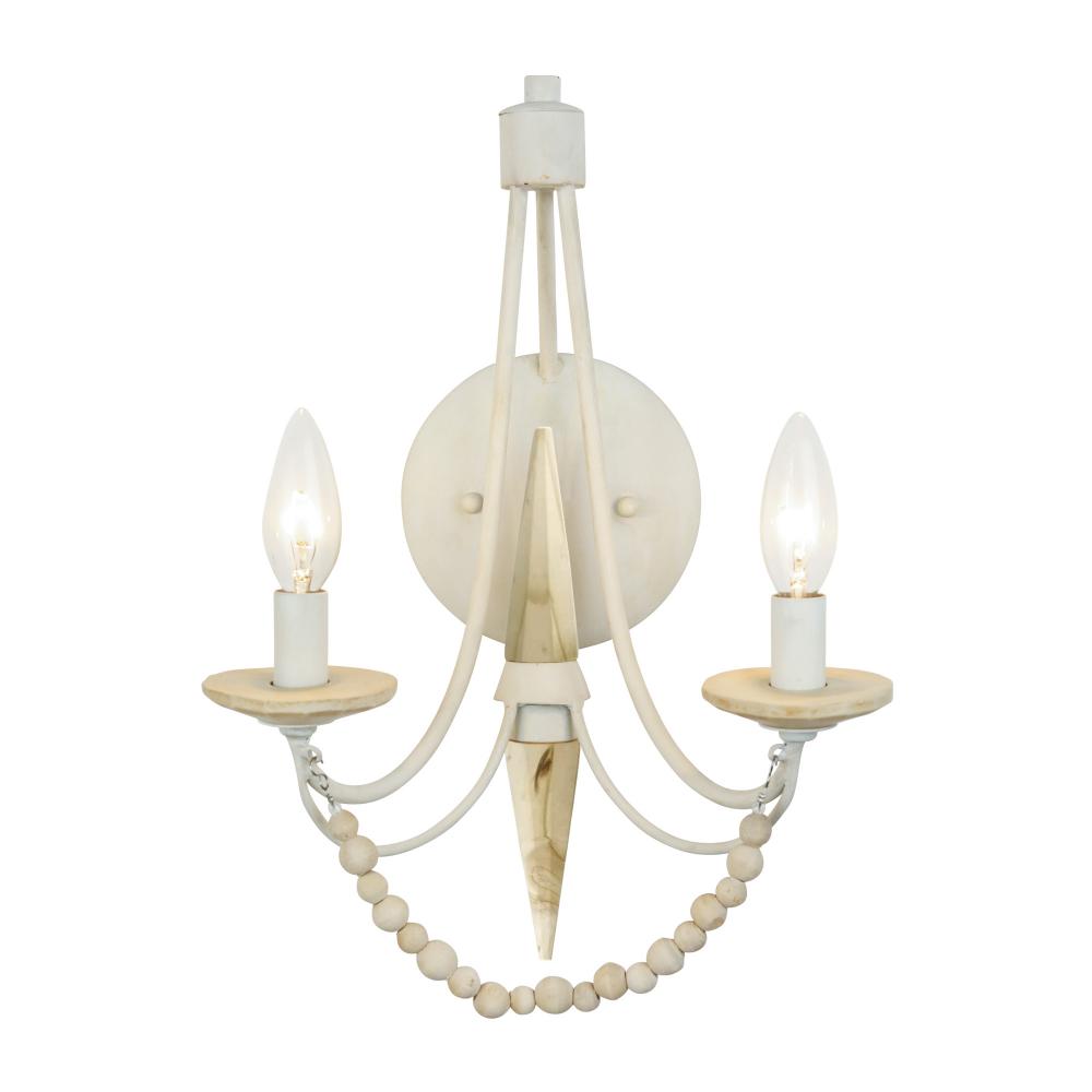 Brentwood 2-Lt Wall Sconce - Country White