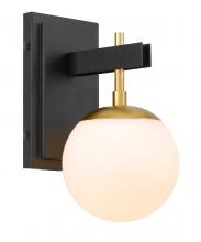 Varaluz 352B01BLSB - Allie 1 Light Bath - Black/Satin Brass