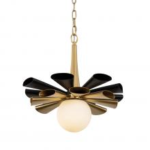 Varaluz 372P01MMBFG - Daphne 1 Light Medium Pendant - Matte Black/French Gold