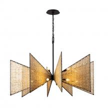 Varaluz 379C16MBS - Machina 16 Light Chandelier - Matte Black/Sulihiya