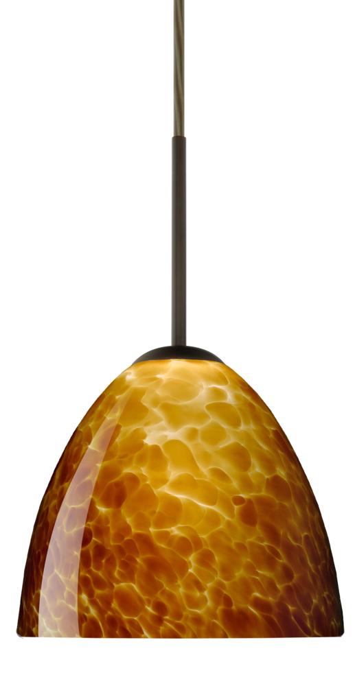 Besa Sasha LED Pendant 1Bc Amber Cloud Bronze 1x9W LED