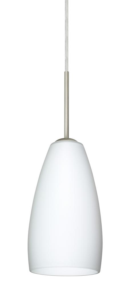 Besa Chrissy Pendant Satin Nickel Opal Matte 1x9W LED