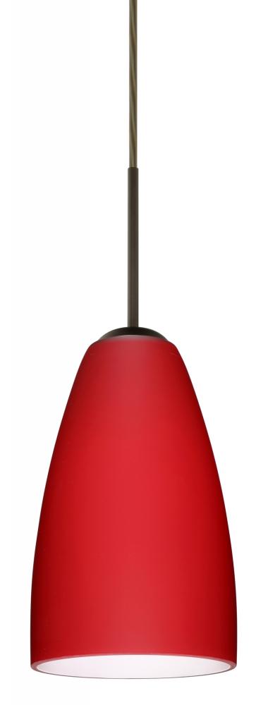 Besa Riva 9 LED Pendant Ruby Matte Bronze 1x9W LED