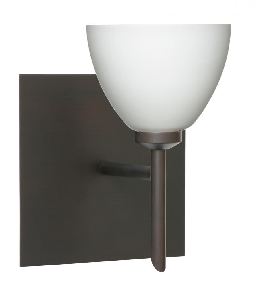 Besa Divi Wall With SQ Canopy 1SW Opal Matte Bronze 1x40W G9