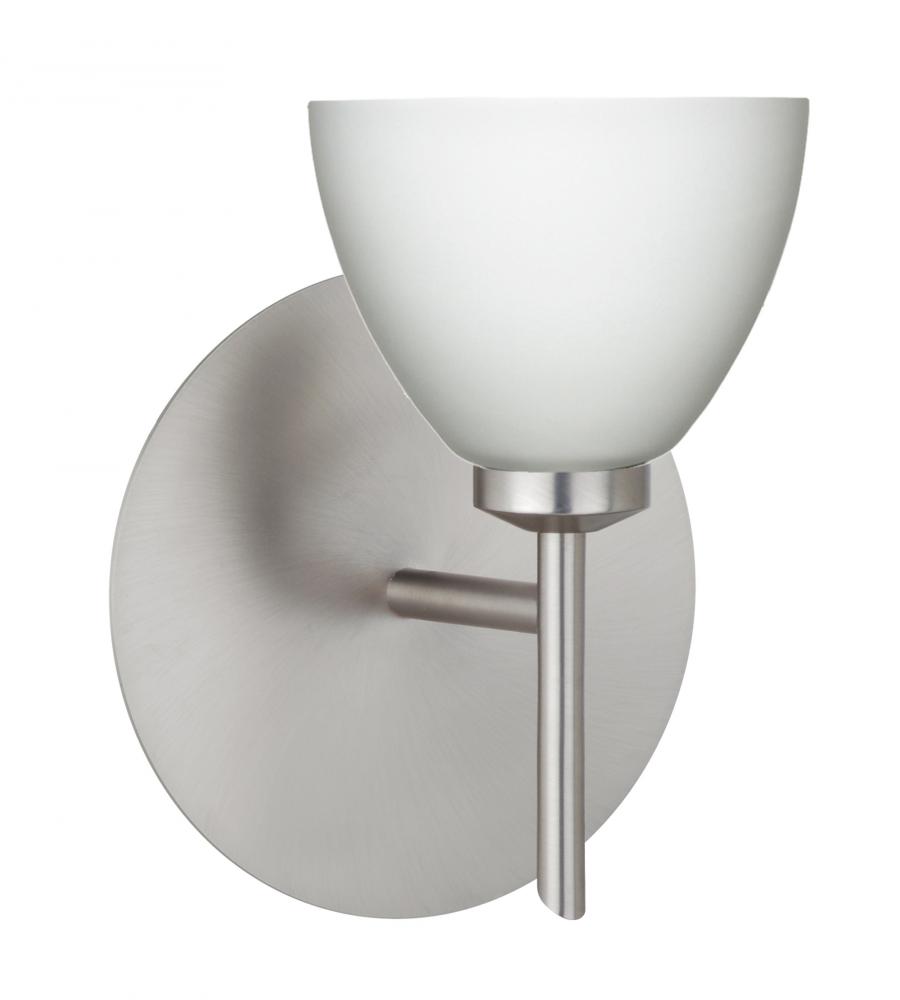 Besa Divi Wall 1SW Opal Matte Satin Nickel 1x5W LED