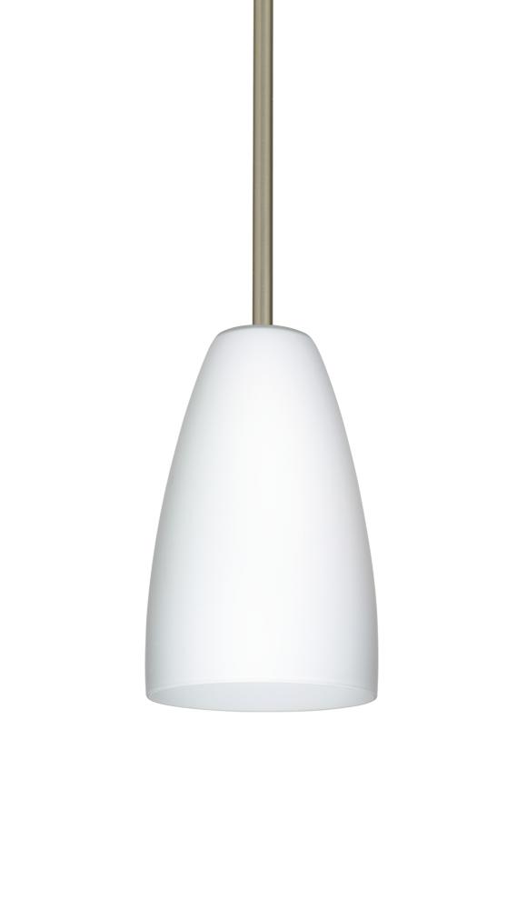 Besa Stem Riva 9 Pendant Satin Nickel Opal Matte 1x75W Medium Base