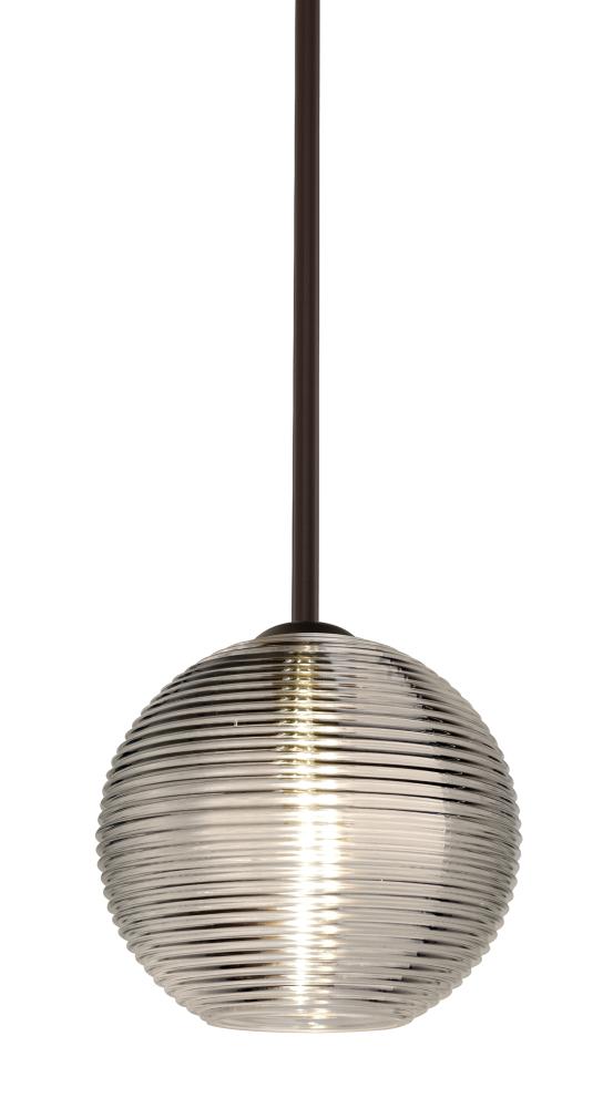 Besa Stem Kristall 8 Pendant Bronze Smoke 1x75W Medium Base