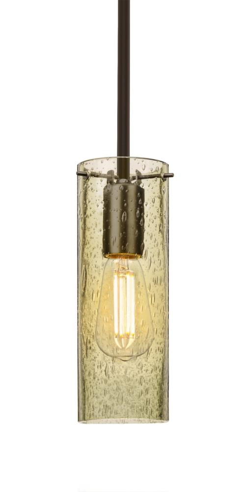 Besa, Juni 10 Stem Pendant, Gold Bubble, Bronze, 1x4W LED Filament