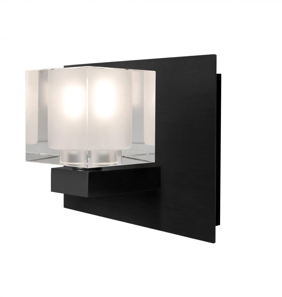 Besa, Bolo Vanity, Clear/Frost, Black Finish, 1x40W G9 Base