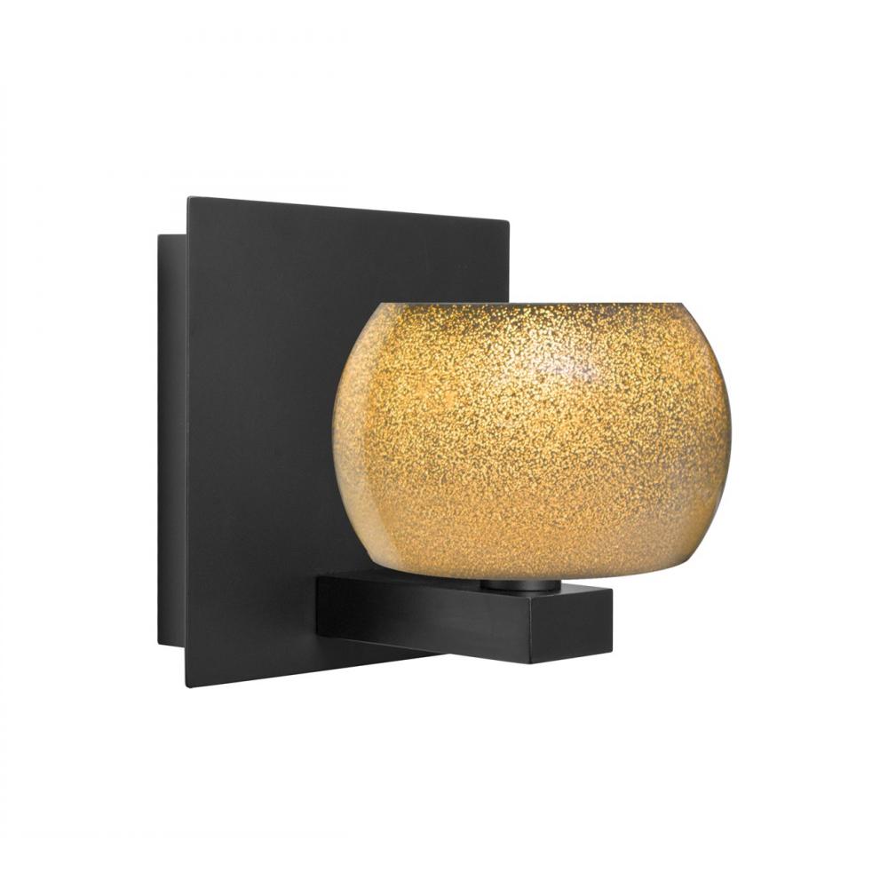 Besa, Keno Vanity, Gold Sand, Black Finish, 1x60W G9 Base