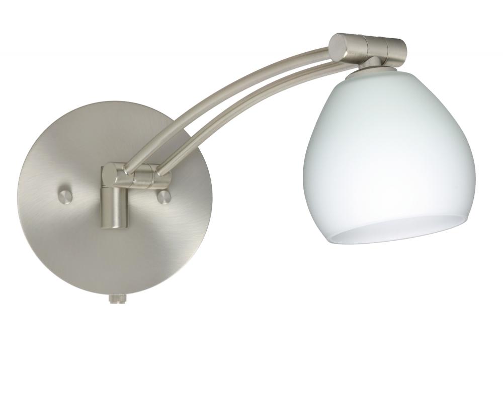 Besa Wall Tay Tay Satin Nickel Opal Matte 1x50W Halogen Gy6.35