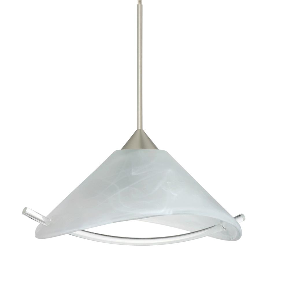 Besa Pendant Hoppi Satin Nickel Marble/Clear 1x50W Halogen