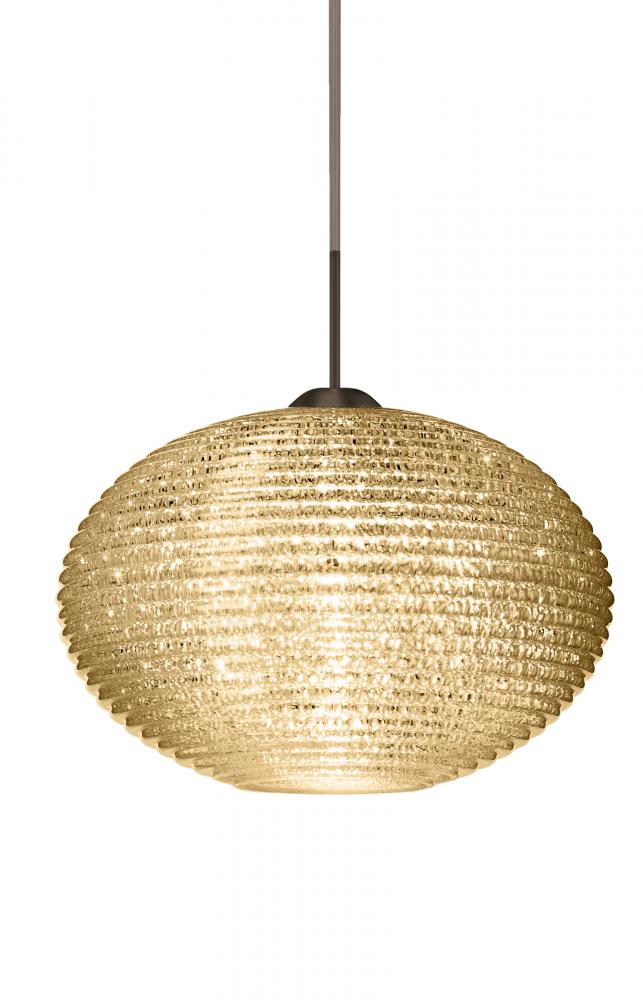 Besa Pendant Pape 12 Bronze Gold Glitter 1x75W Medium Base