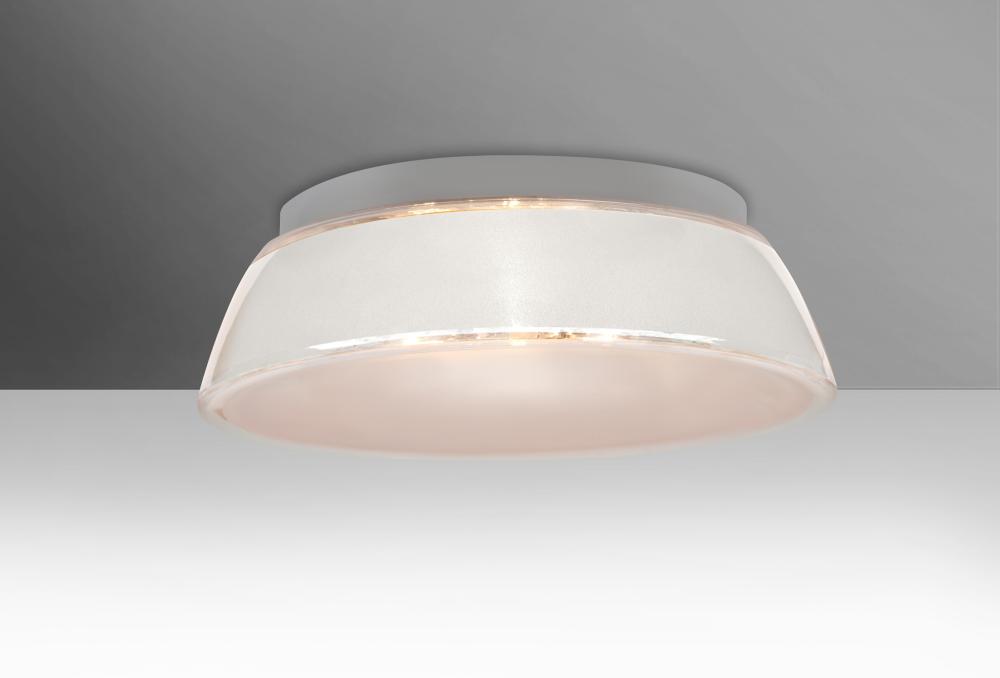 Besa, Pica 14 Ceiling, White Sand, 2x60W Medium Base