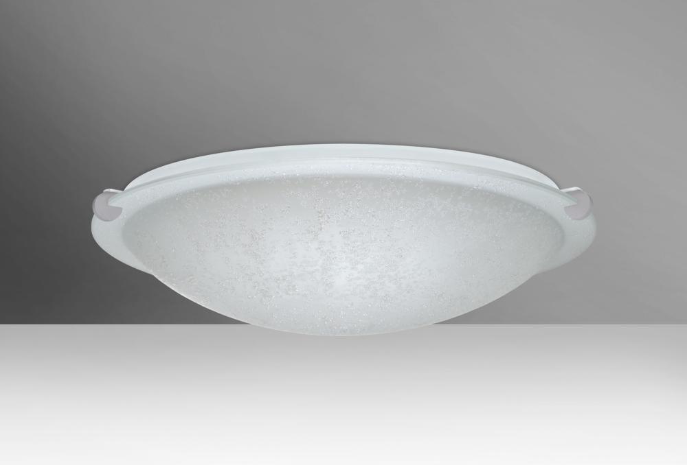 Besa Ceiling Trio 16 Satin Nickel Stucco 2x100W Medium Base