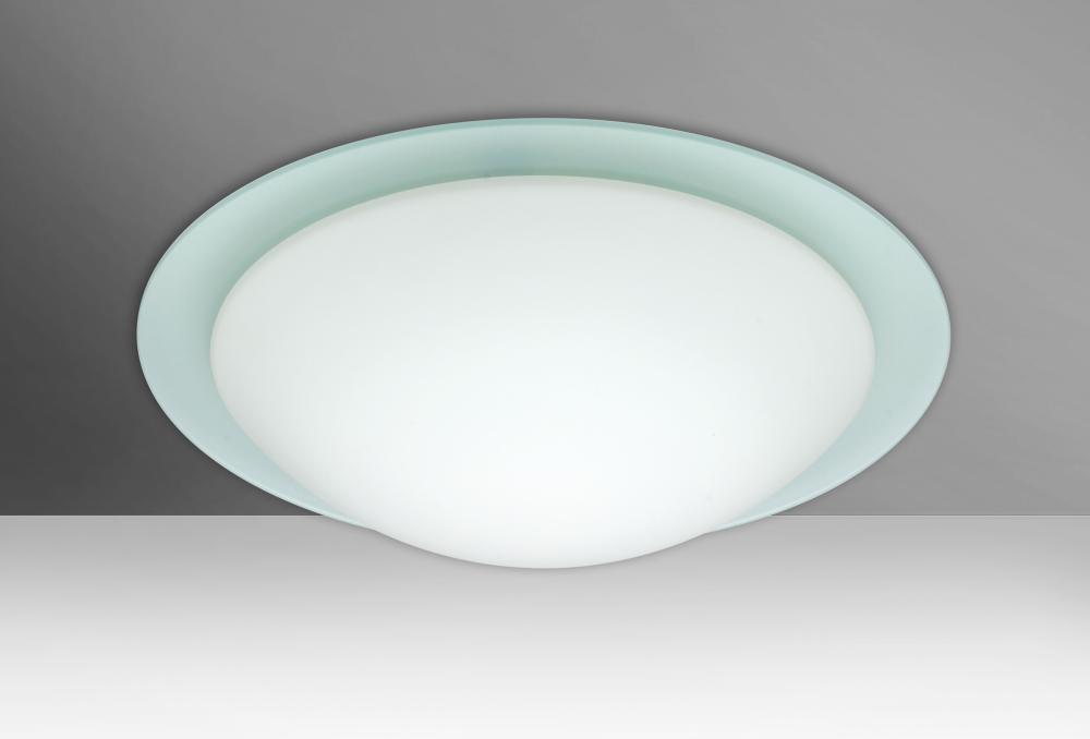 Besa Ceiling Ring 15 White/Frost Ring 2x60W Medium Base