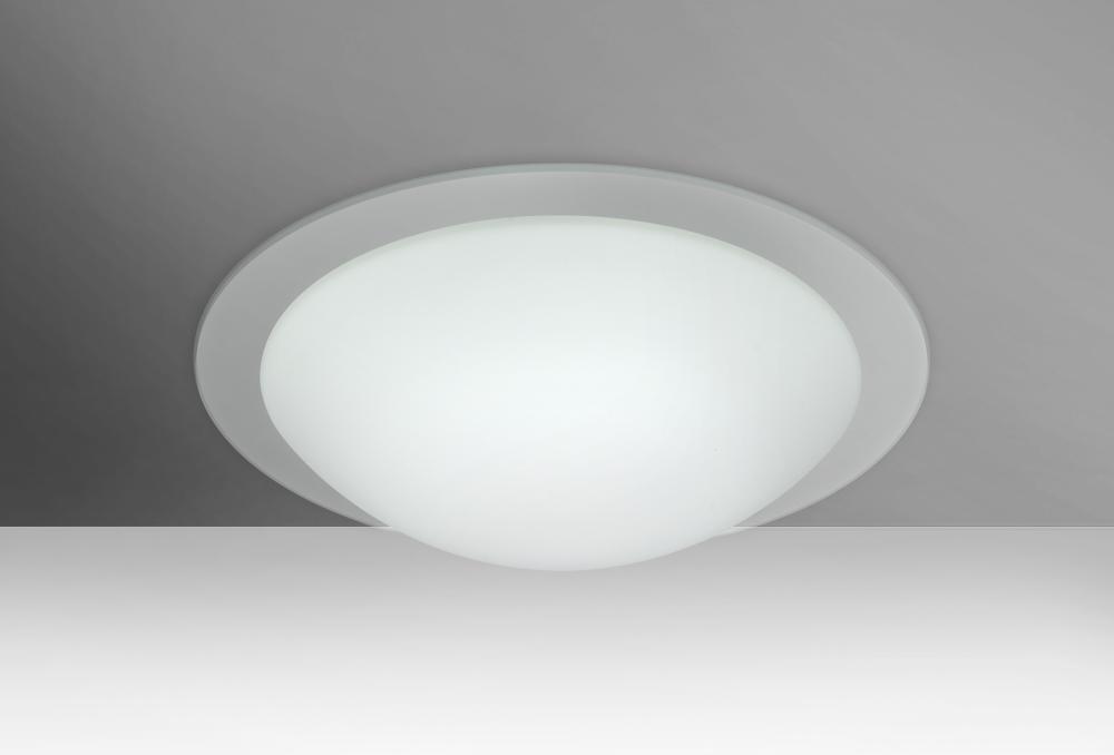 Besa Ceiling Ring 13 White/Clear 1x60W Medium Base