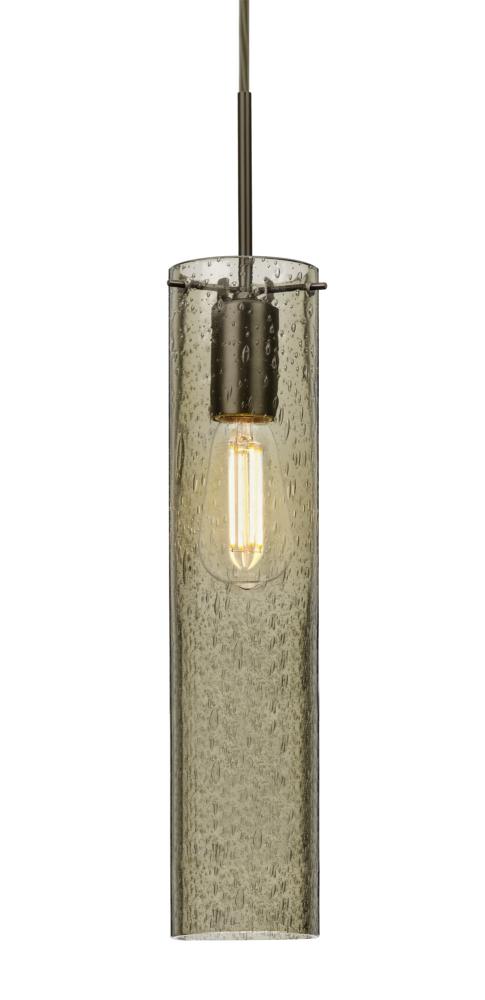 Besa, Juni 16 Pendant For Multiport Canopy, Latte Bubble, Bronze, 1x4W LED Filament