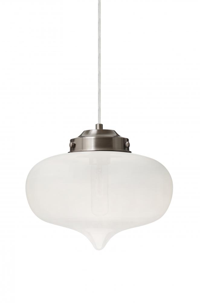 Besa Mira Pendant For Multiport Canopy Satin Nickel Frost 1x60W T10