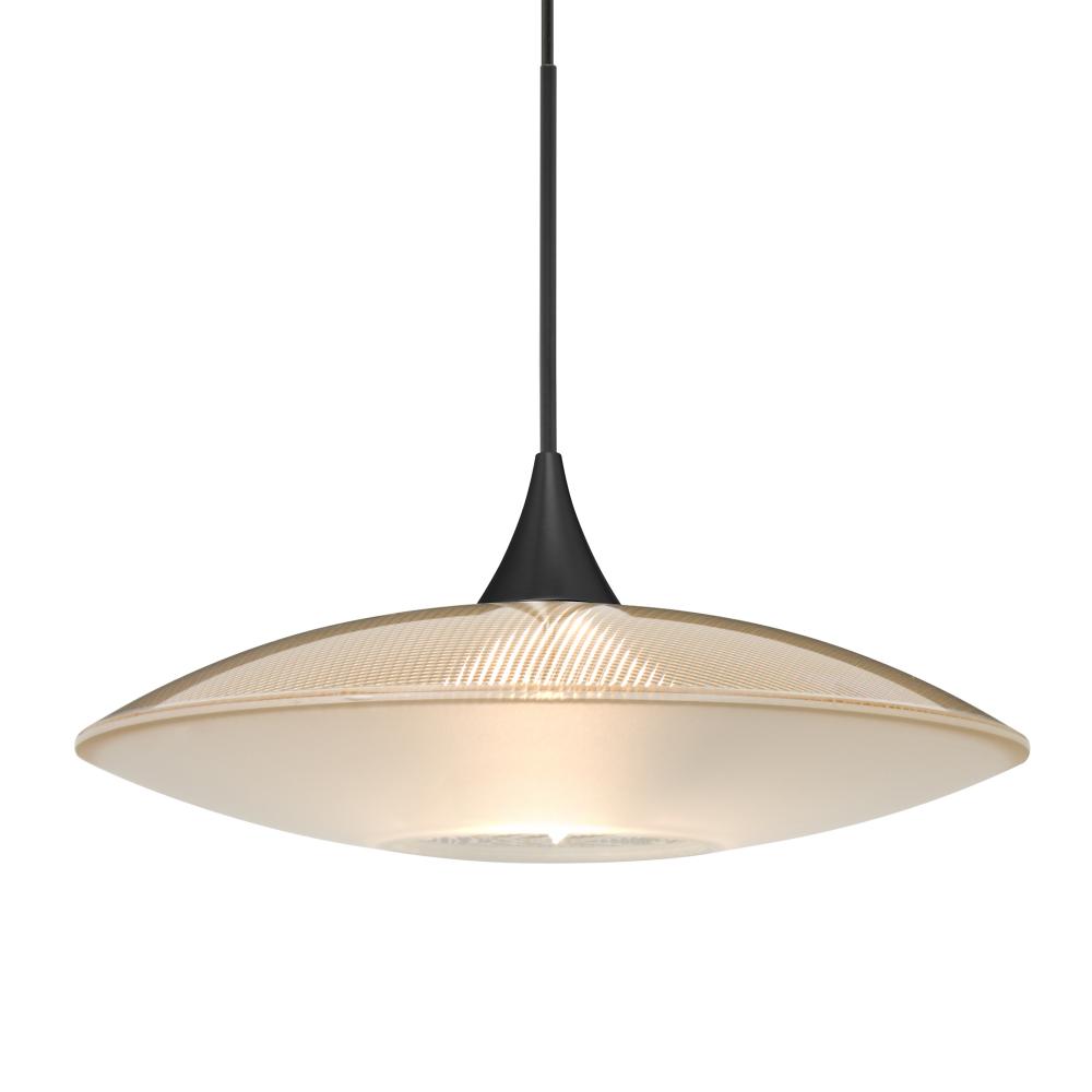 Besa Pendant For Multiport Canopy Spazio, Black Finish, Gold/Frost 1x50W MAX GY6.35 Base