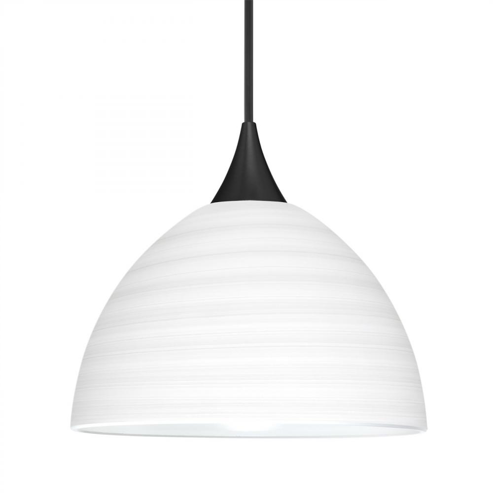 Besa Pendant Brella, Black Finish, Chalk 1x50W MAX GY6.35 Base