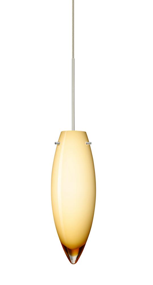 Besa Pendant Juliette Satin Nickel Vanilla Glossy 1x5W LED