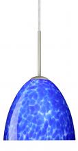 Besa Lighting 1BC-757286-MED-SN - Besa Sasha Pendant Satin Nickel Blue Cloud 1x50W B10 Med