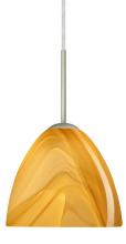 Besa Lighting 1BC-7572HN-MED-SN - Besa Sasha Pendant Satin Nickel Honey 1x50W B10 Med