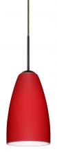 Besa Lighting 1JC-1511RM-LED-BR - Besa Riva 9 LED Pendant Ruby Matte Bronze 1x9W LED