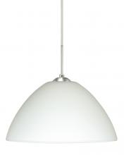 Besa Lighting 1JC-420107-LED-SN - Besa Tessa LED Pendant White Satin Nickel 1x9W LED