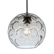 Besa Lighting 1JC-BOMYCL-EDIL-BK - Besa Bombay Cord Pendant, Clear, Black Finish, 1x8W LED Filament
