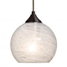 Besa Lighting 1JC-JILLYCL-BR-L - Besa, Jilly Cord Pendant, Vapor Clear, Bronze Finish, 1x60W Medium Base, 15Ft. Cord