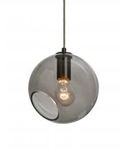 Besa Lighting 1JC-MAESTRO8SM-BR - Besa, Maestro 8 Cord Pendant, Smoke, Bronze Finish, 1x60W Medium base