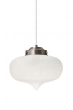 Besa Lighting 1JC-MIRAFR-EDIL-SN - Besa Mira Pendant Satin Nickel Frost 1x4W LED Filament