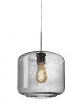 Besa Lighting 1JC-NILES10CL-EDIL-SN - Besa Niles 10 Pendant, Clear Bubble, Satin Nickel Finish, 1x4W LED Filament