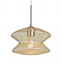 Besa Lighting 1JC-ZENGD-SN - Besa, Zen Cord Pendant, Gold Bubble, Satin Nickel Finish, 1x60W Medium Base