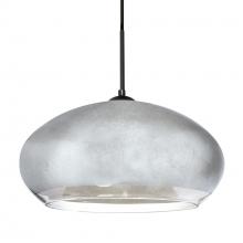 Besa Lighting 1JT-4345SF-LED-BK - Besa Brio 14 Pendant Black Silver Foil 1x9W LED