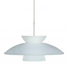 Besa Lighting 1JT-451325-LED-SN - Besa Trilo 15 Pendant Frost Satin Nickel 1x9W LED