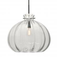 Besa Lighting 1JT-464588-EDIL-BK - Besa Pendant Pinta 12 Clear Black 1x8W LED Filament