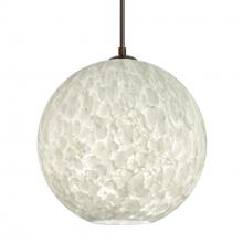 Besa Lighting 1JT-COCO1219-BR-L - Besa Coco 12 Pendant, Carrera, Bronze Finish, 1x60W Medium Base, 15Ft. Cord
