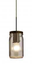 Besa Lighting 1JT-MILO4SM-BR - Besa Pendant Milo 4 Bronze Smoke 1x40W Medium Base A15