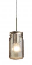 Besa Lighting 1JT-MILO4SM-SN - Besa Pendant Milo 4 Satin Nickel Smoke 1x40W Medium Base A15