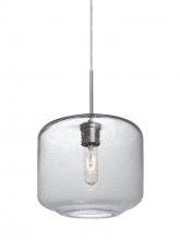 Besa Lighting 1JT-NILES10CL-SN - Besa Niles 10 Pendant, Clear Bubble, Satin Nickel Finish, 1x60W Medium Base T10