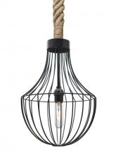 Besa Lighting 1JT-SULTANA-F-BK - Besa Sultana Flare Rope Pendant, Black, 1x40W T10