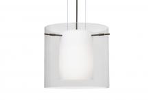 Besa Lighting 1KG-C18407-BR - Besa Pendant Pahu 12 Bronze Clear 1x100W Medium Base