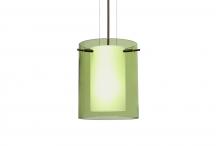 Besa Lighting 1KG-L00607-BR - Besa Pendant Pahu 8 Bronze Transparent Olive/Opal 1x100W Medium Base