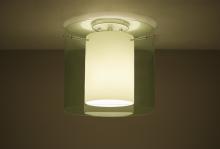 Besa Lighting 1KM-L18407-LED-SN - Besa Ceiling Pahu 12 Satin Nickel Transparent Olive/Opal 1x11W LED