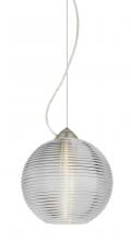 Besa Lighting 1KX-461600-LED-SN - Besa Kristall 8 Pendant Satin Nickel Clear 1x9W LED