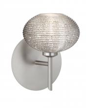 Besa Lighting 1SW-5612GL-LED-SN - Besa Wall Lasso Satin Nickel Glitter 1x5W LED